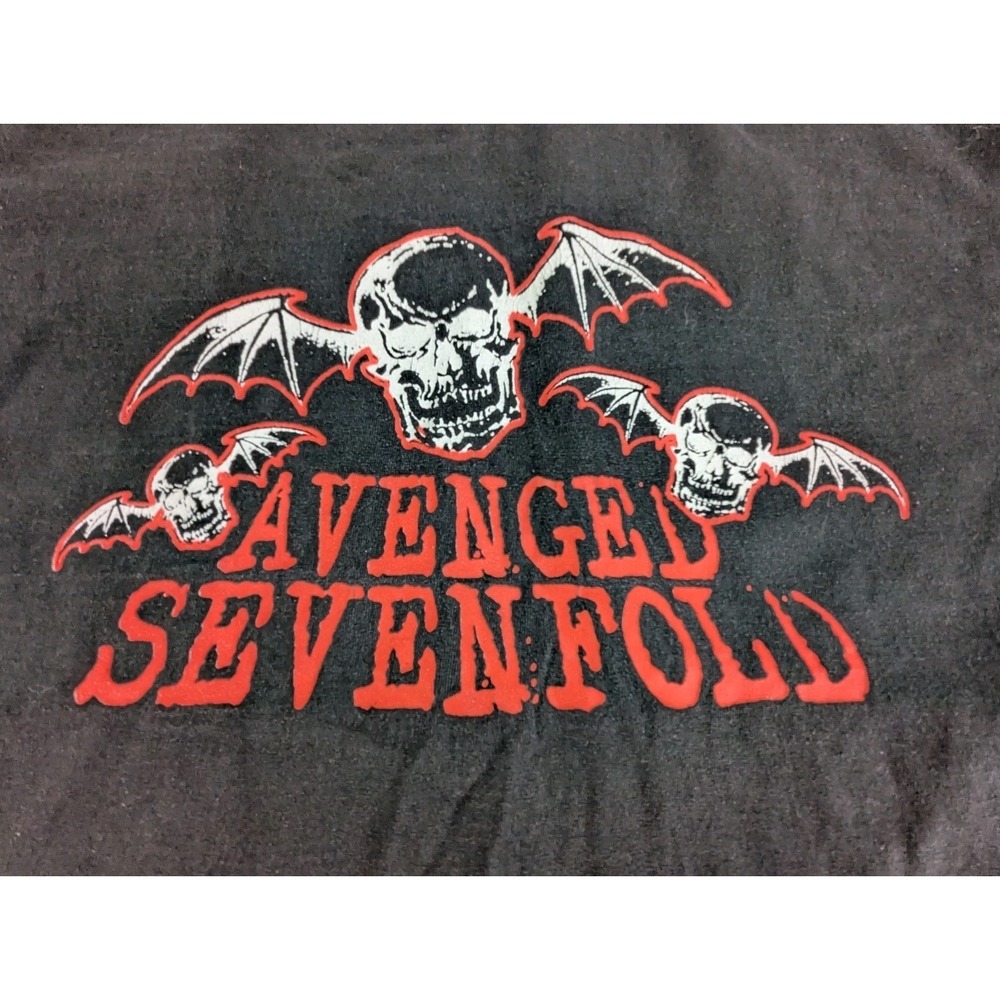 Vintage Y2k 2005 Avenged Sevenfold A7X logo T Shirt Nu Metal Rock Size Large
